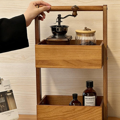 Minimalist Solid Wood Desktop Storage Rack