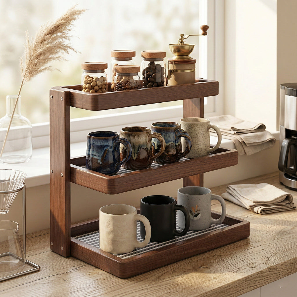 Premium 3-Tier Wooden Desktop Organizer